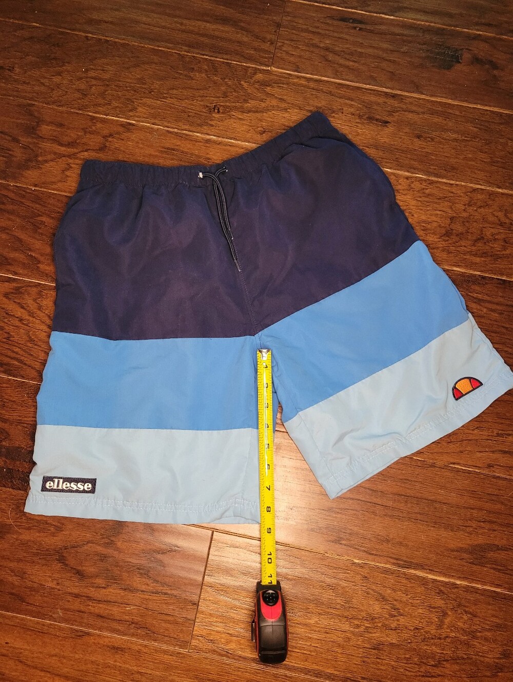 Ellesse Navy and Light Blue Colorblock Swim Shorts